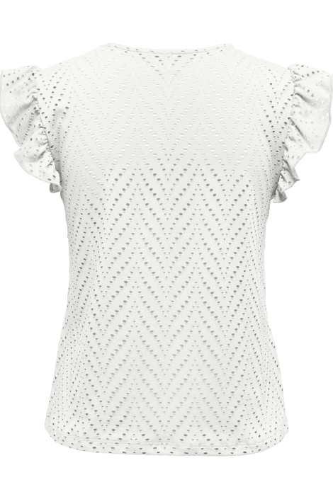 Only onlsmilla s/l v-neck frill top jrs